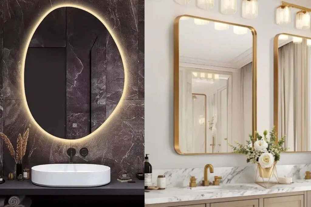 12 Best Gold Bathroom Mirror to Make room look Luxurious and bigger